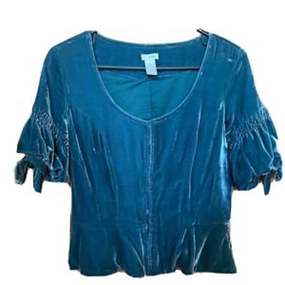 Vintage Rare Anthropologie Teal Jacket by Odille - Picture 1 of 3